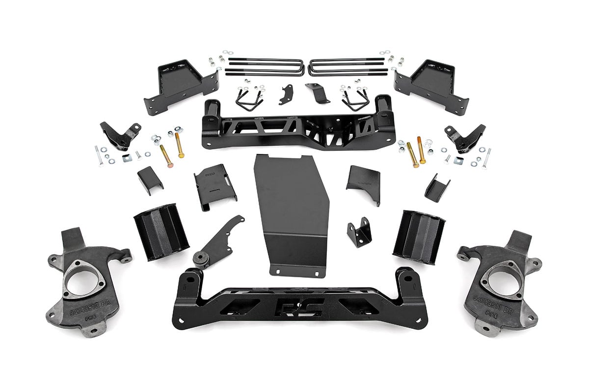 GMC Sierra 1500 Suspension Lift Kit - Front + Rear - Rough Country - 6 Inch Lift Kit | Magneride | Alum/Stamp Steel - '14-'18